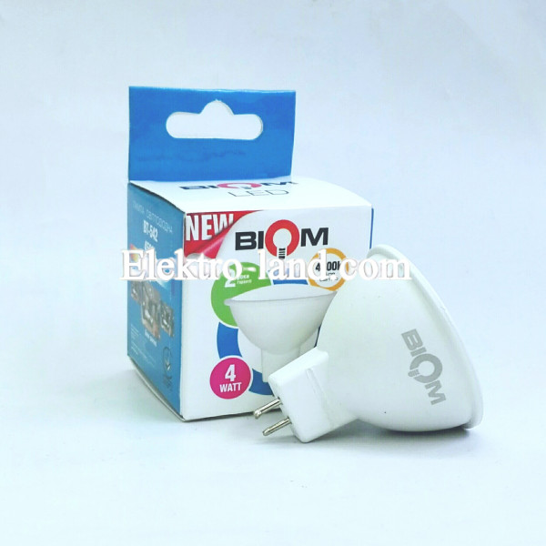 Светодиодная лампа Biom BT-542 MR16 4W GU5.3 4500К матовая 